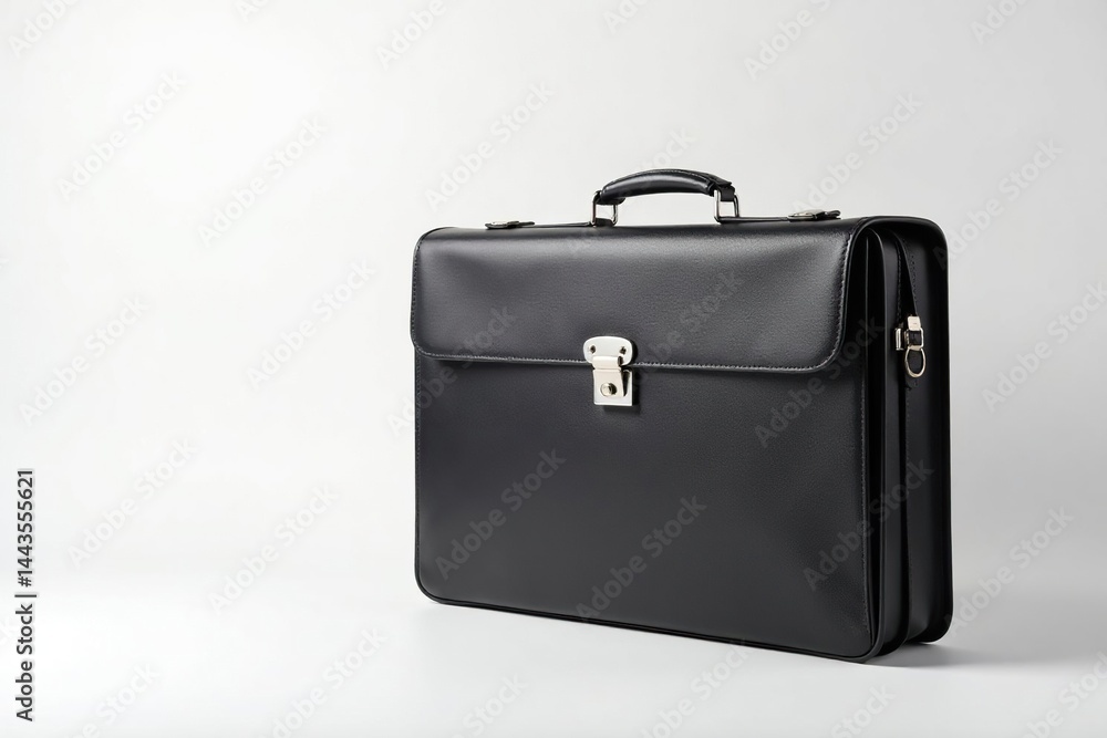 Locked briefcase, white backdrop, confidential , important documents, case Locked briefcase, white backdrop, confidential , important documents, case
