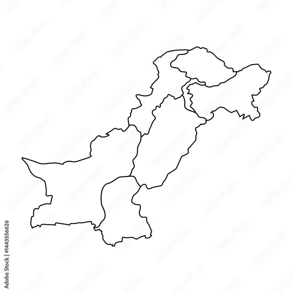 Obraz premium Outline Map Of Pakistan
