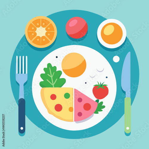 breakfast with scrambled eggs