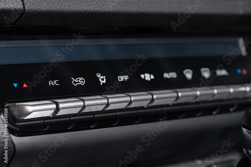 Obraz na płótnie Panel with buttons to control ac in car w salonie