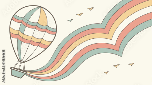 hot air balloon with banner