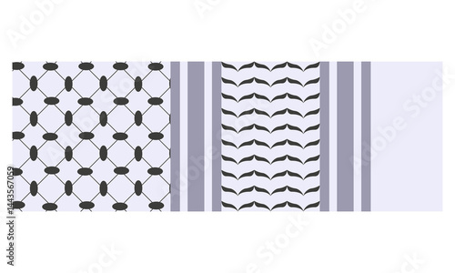 Palestine Scarf Pattern. Part of print. Vector illustration