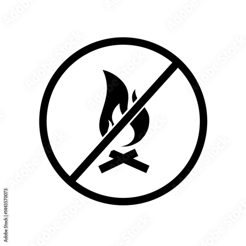 Fireproof materials, non-flammable substances, fireproof products, fire safety, non-flammable chemicals vector icon. icon not to be burned.