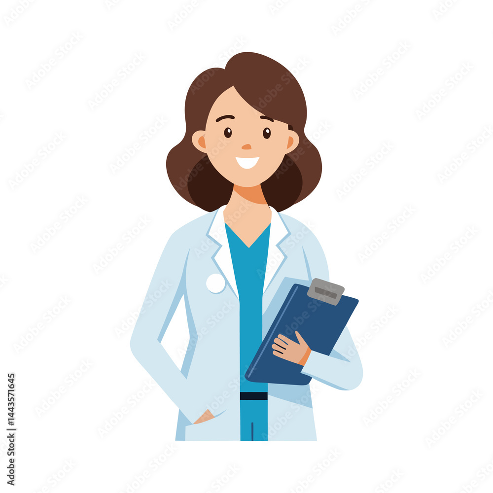 Woman Doctor Holding Clipboard Woman Doctor Holding Clipboard