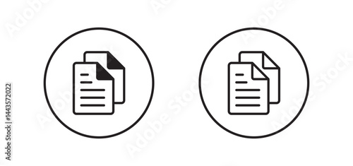 Document icon with multiple pages suitable for file management, document handling, or digital library systems