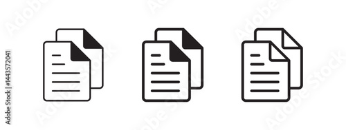 Document icon with multiple pages suitable for file management, document handling, or digital library systems