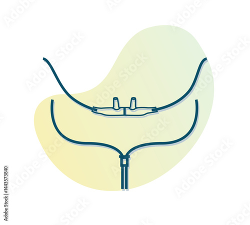 Oxygen Therapy with Nasal Cannula - Icon
