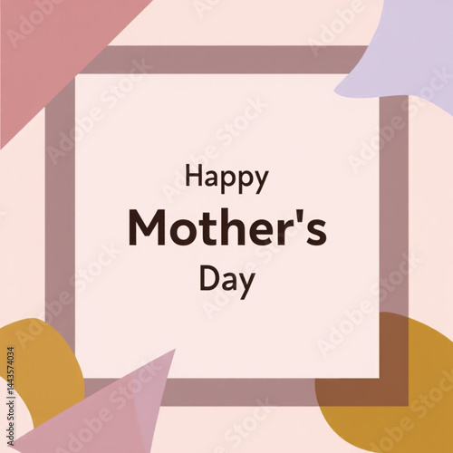 Modern Mother's Day Photo Frame – Geometric Pastel Design
