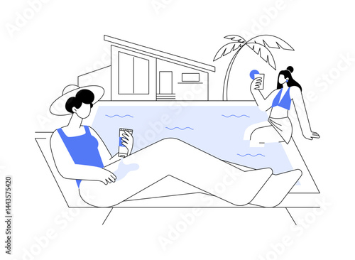 Apply sunscreen isolated cartoon vector illustrations.