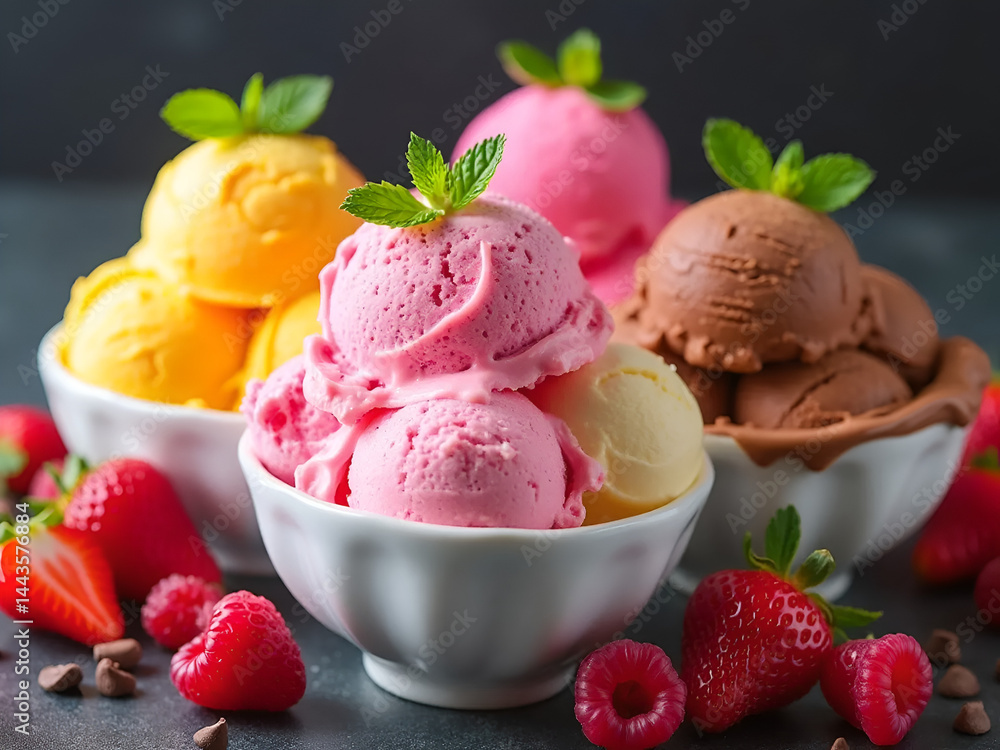 Delicious Ice Cream Dessert – Sweet Frozen Treat in Cone or Bowl
Delicious Ice Cream Dessert – Sweet Frozen Treat in Cone or Bowl