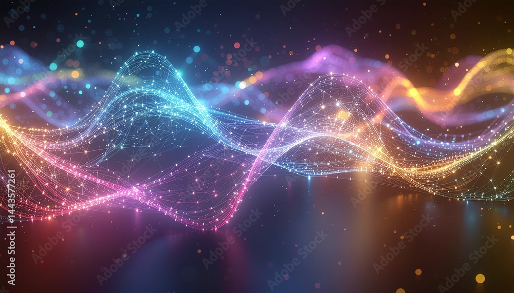 Obraz premium Abstract AI Neural Network Visualization