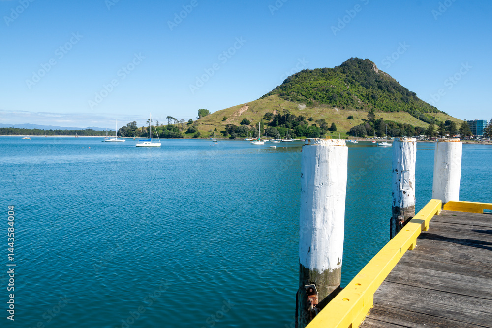 Pier of Salisbury Wharf at one end of Pilot Bay Mount Maunganui