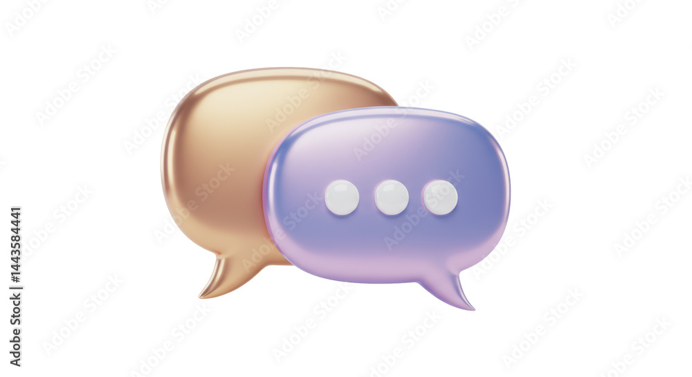 Isolated Two Speech Bubbles Conversation Design Isolated Two Speech Bubbles Conversation Design
