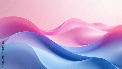 Abstract wavy lines, flowing curves in pastel hues ,  modern,  undulation