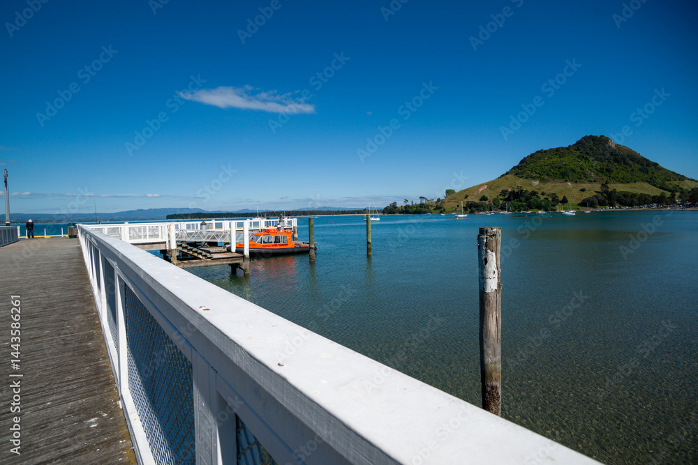 Pier of Salisbury Wharf at one end of Pilot Bay Mount Maunganui