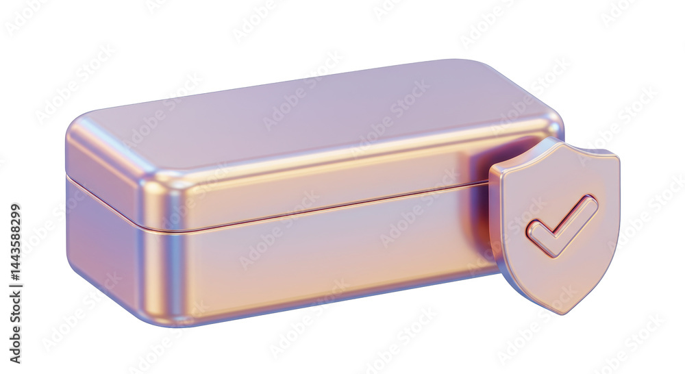 Isolated Box with Holographic Finish and Security Shield
