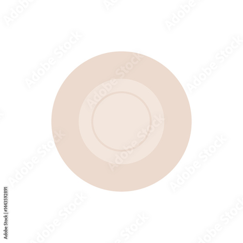 Medical white round pill in flat design. Pharmacy treatment or supplement. Vector illustration isolated.