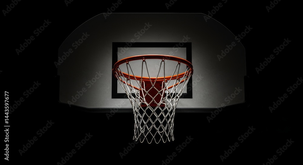 Night Hoops: Basketball Goal - A dramatic, dark of a basketball hoop, symbolizing competition, skill, achievement, determination, and victory Night Hoops: Basketball Goal - A dramatic, dark of a basketball hoop, symbolizing competition, skill, achievement, determination, and victory