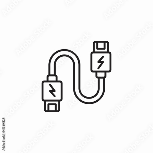 charging cable icon sign vector