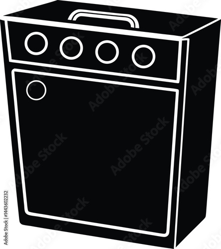 kitchen stove isolated on white