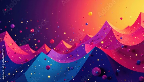 Geometric shapes creating a visually appealing design , image, structure