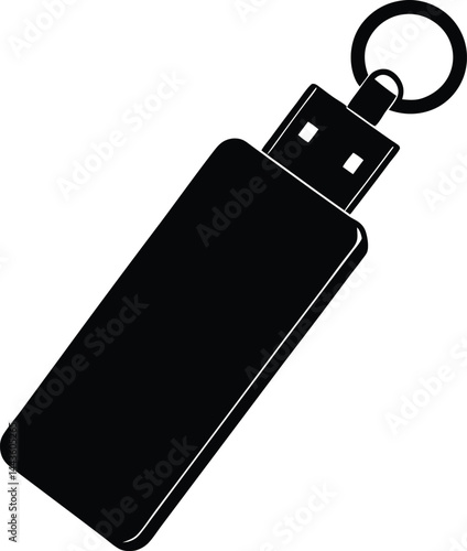 usb flash drive isolated