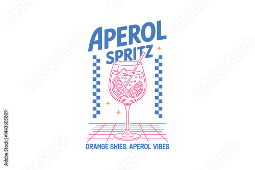 Aperol Spritz, Summer Cocktail SVG T Shirt Design