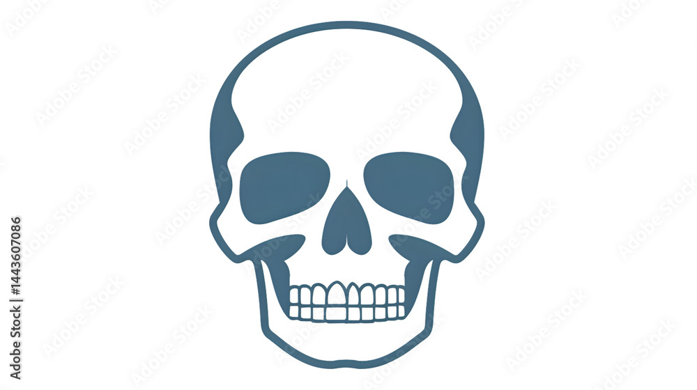 Professional Flat Soft Blue Skull Vector Icon for Various Design Projects Professional Flat Soft Blue Skull Vector Icon for Various Design Projects
