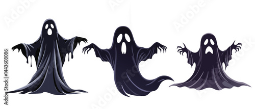 Smiling Scary Ghost Vector Art