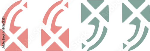 vector illustration of a geometric gem stone quotation marks