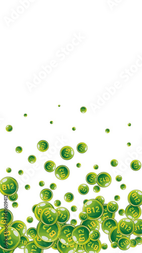 Vitamin B12 messy round pills.
