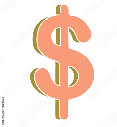 vector illustration of a dollar sign