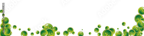 Vitamin Q10 round capsules scattered randomly.