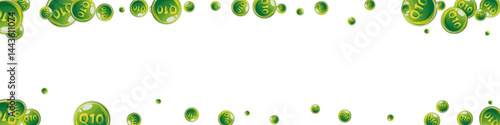 Vitamin Q10 round capsules scattered randomly.