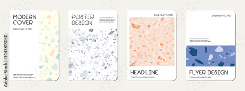 Notebook cover design. Terrazzo abstract