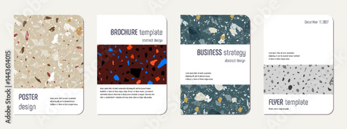 Notebook cover design. Terrazzo abstract