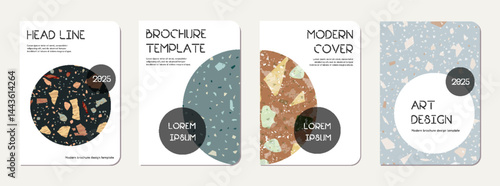 Notebook cover design. Terrazzo abstract