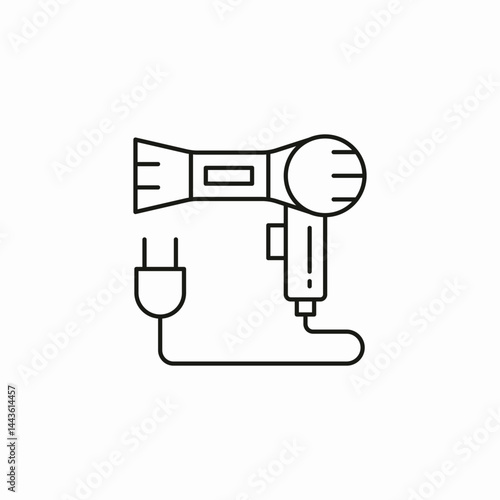 electric hair dryer icon sign vector