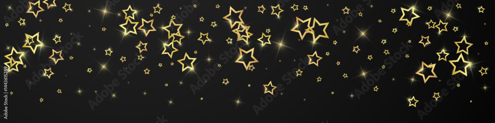 Gold sparkling star confetti. Gold sparkling star confetti.