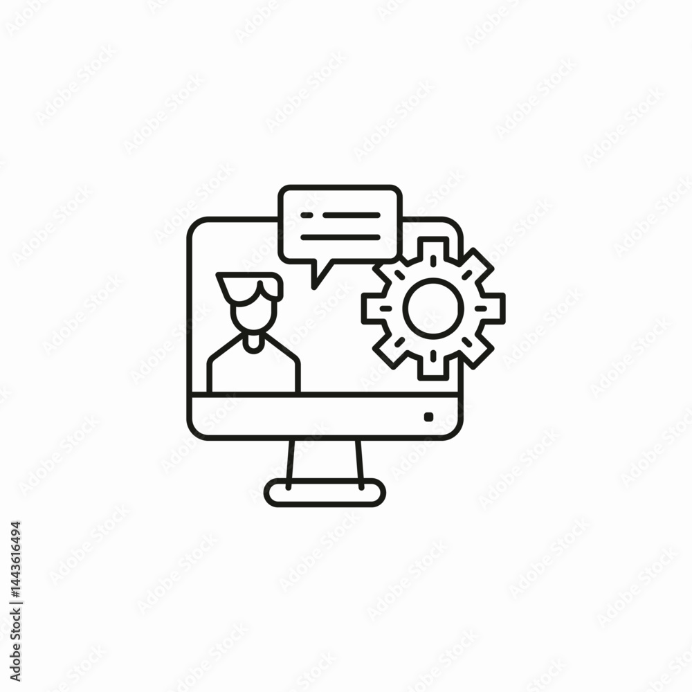 online support service icon sign vector online support service icon sign vector