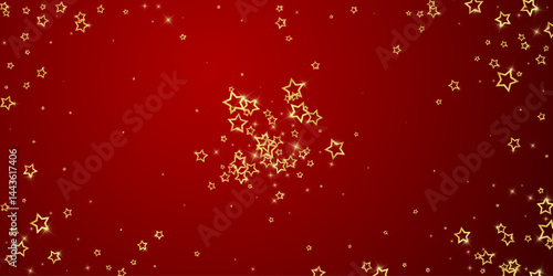 Christmas spirit. Scattered falling stars.