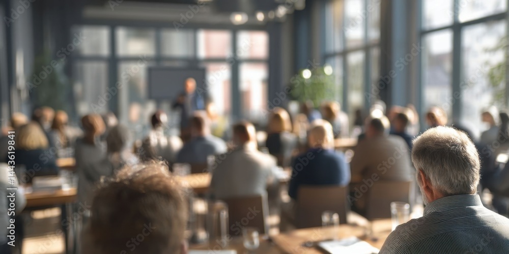 Fototapeta premium Diverse Audience Engages in Business Seminar