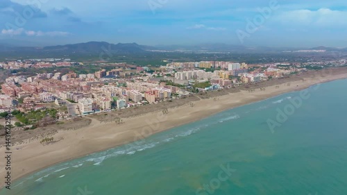Wallpaper Mural Playa de Canet beach in Valencia aerial view of Mediterranean Spain Torontodigital.ca