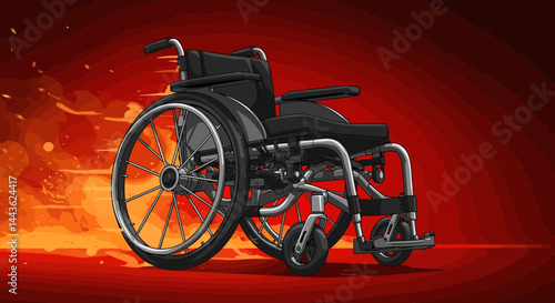 Wheelchair medical equipment mobility aid assistive device disability support healthcare transport assistance device