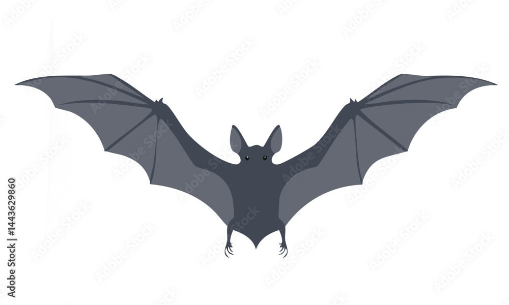 Simple Smiling Bat Vector Graphic Simple Smiling Bat Vector Graphic