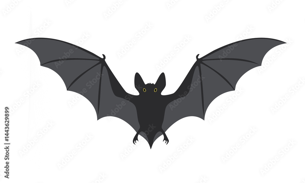Fototapeta premium Happy Haunted Bat Vector Art
