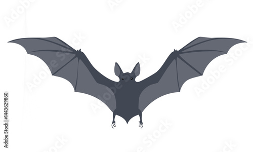 Simple Smiling Bat Vector Graphic