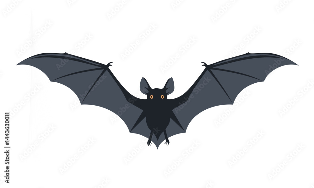 Fototapeta premium Bat And Ghost Vector Illustration