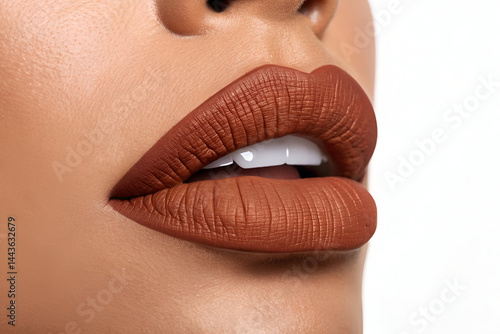 Obraz na płótnie close up of a woman lips, close up lips of woman, for advertising, marketing and promotion concept w salonie