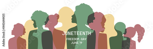 Juneteenth Emancipation Day. Annual American holiday June 19 poster. Juneteenth Independence Day Background. Black History Month. African American Liberation Day. Vector illustration.